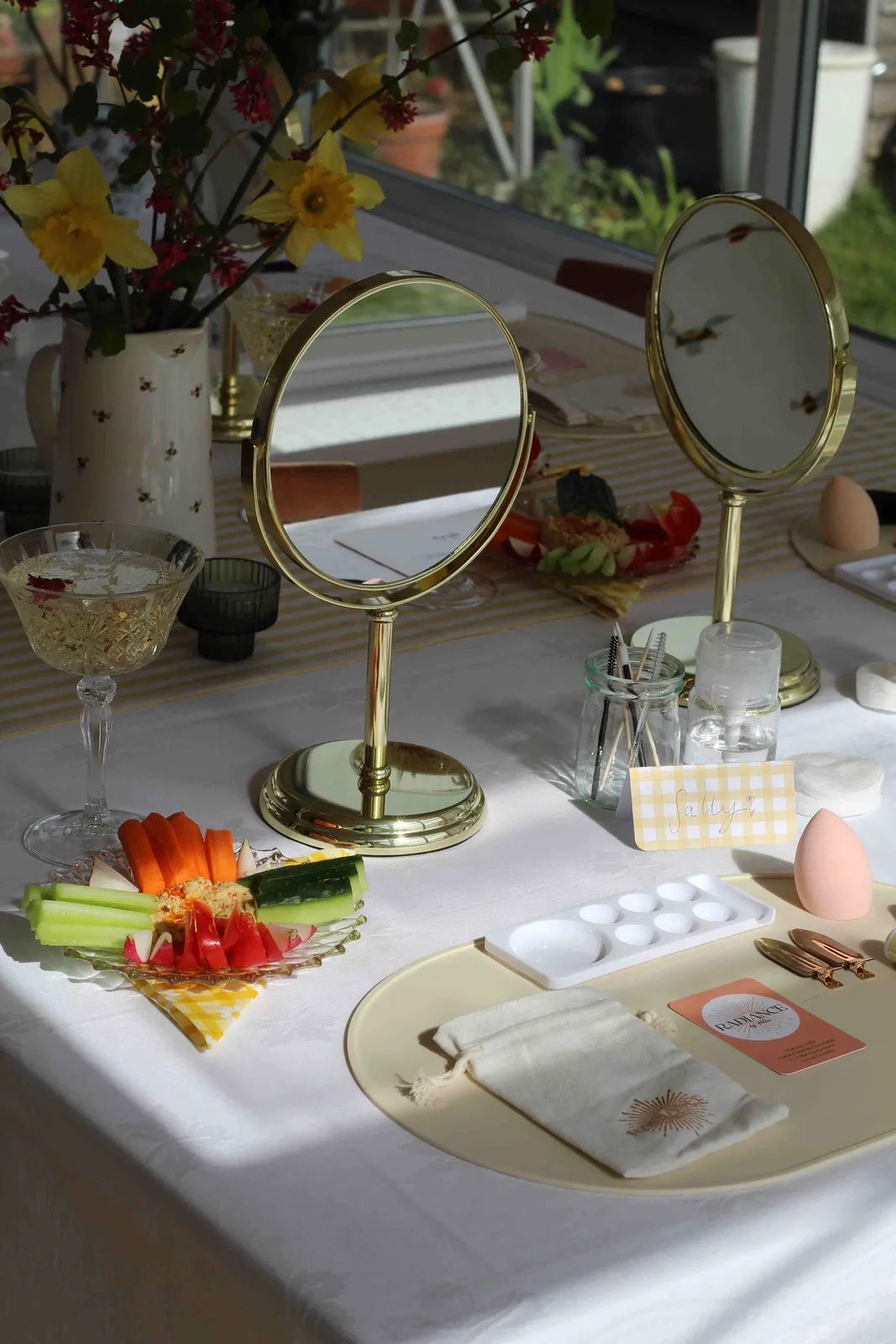 Makeup lesson in progress